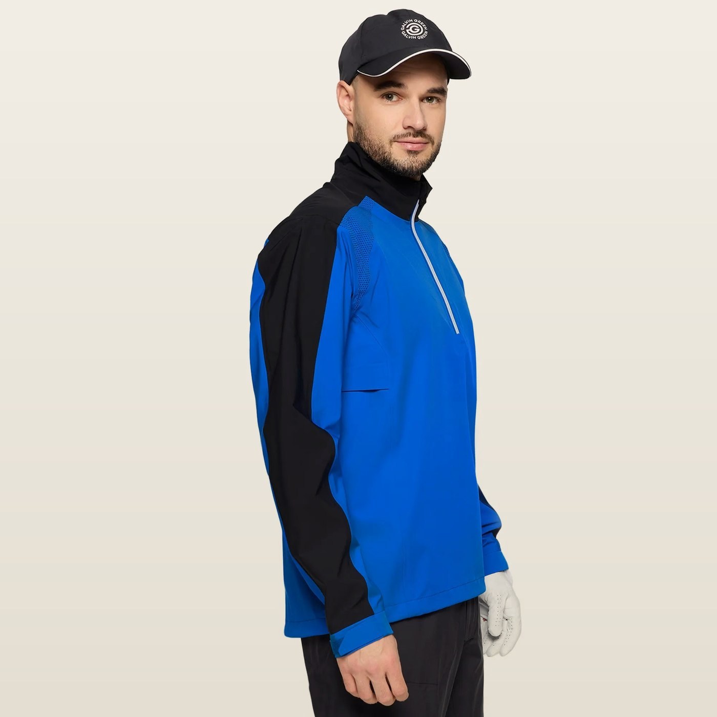 Galvin Green Adam Half-Zip Rain Jacket, Royal Blue / Black · view 4 of 4