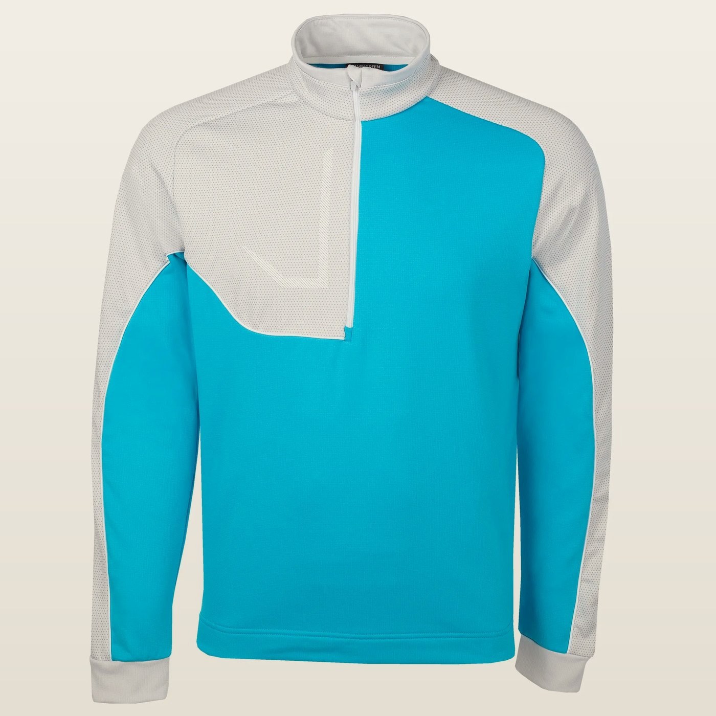 Galvin Green Daxton Half-Zip Mid-Layer, Aqua / Cool Grey / White · view 2 of 4