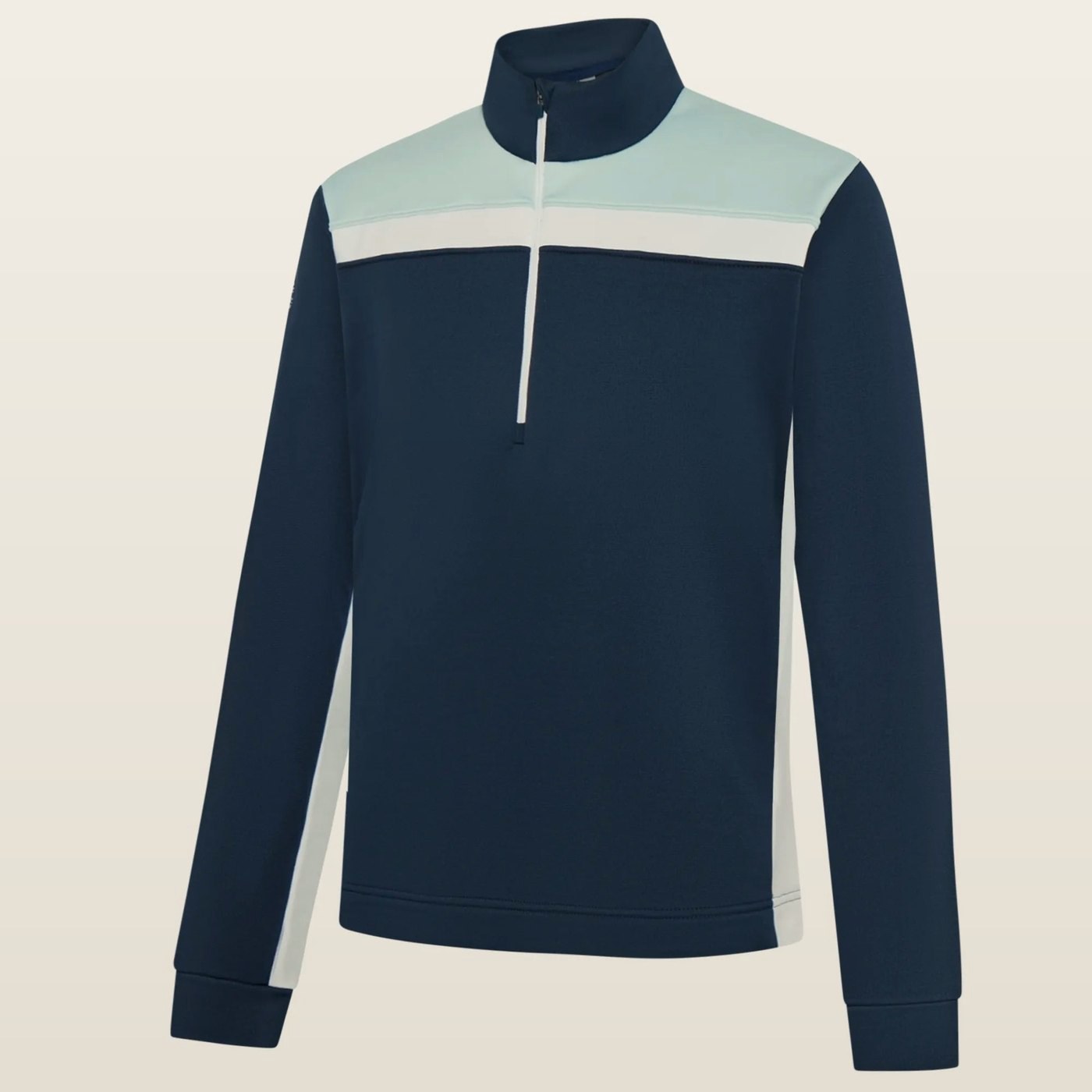 Galvin Green Dean Half-Zip Mid-Layer, Crystal Blue / Navy · view 2 of 4