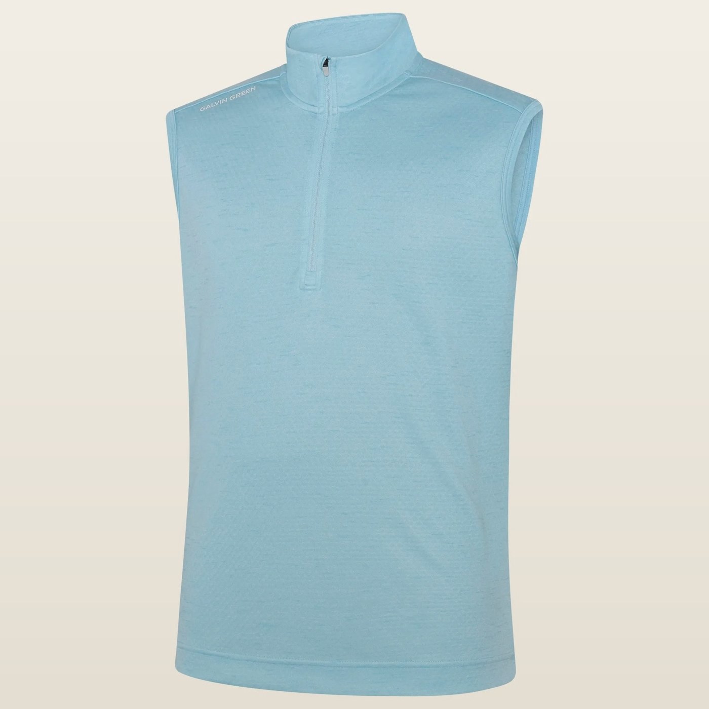 Galvin Green Del Quarter-Zip Vest, Crystal Blue Melange · view 2 of 4
