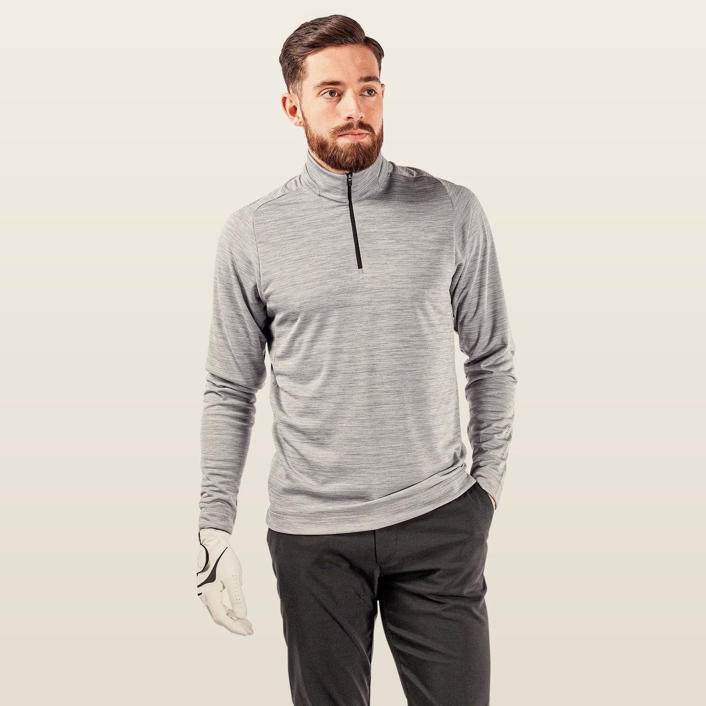 Galvin Green Dixon Half-Zip Mid-Layer, Light Grey · view 1 of 4