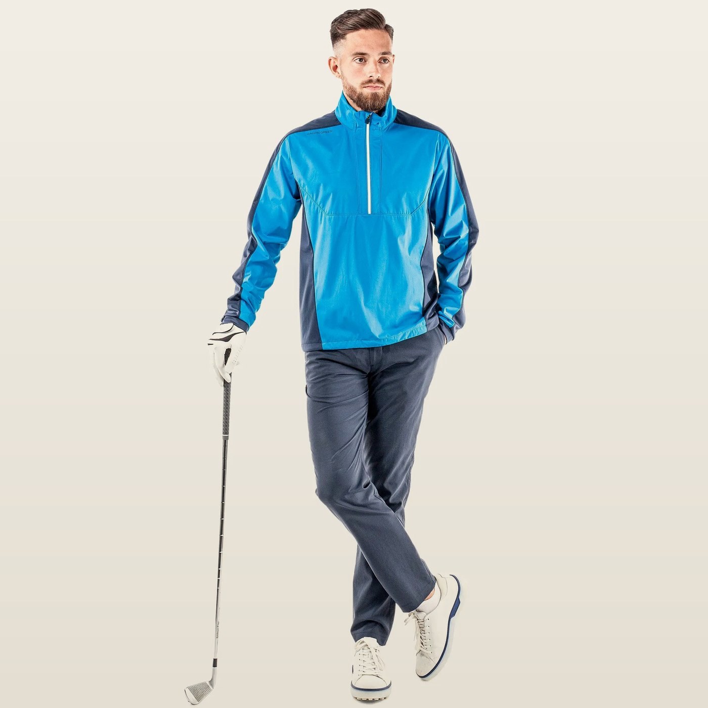Galvin Green Lawrence Wind Jacket, Blue / Navy / White · view 3 of 4