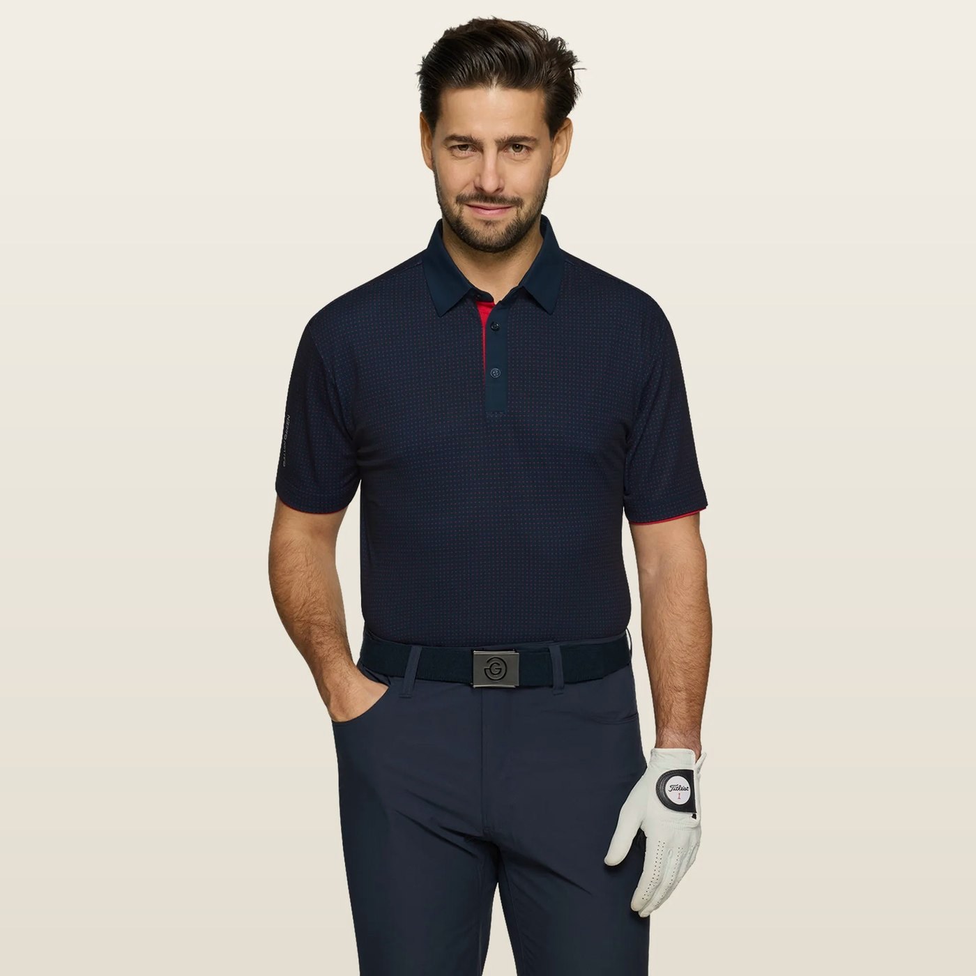 Galvin Green Medley Polo, Navy / Red · view 1 of 4