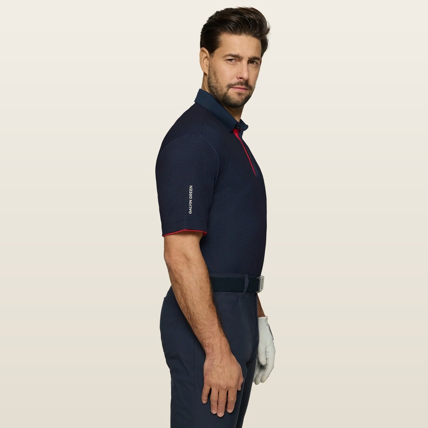 Galvin Green Medley Polo, Navy / Red · view 4 of 4