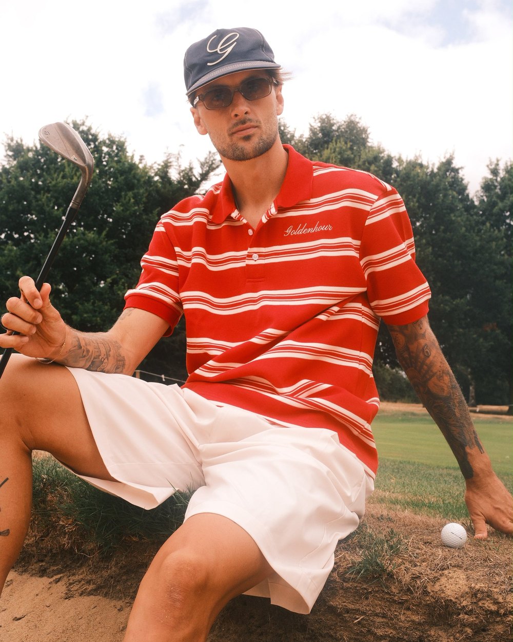 Golden Hour Stripe Pique Polo · view 2 of 5
