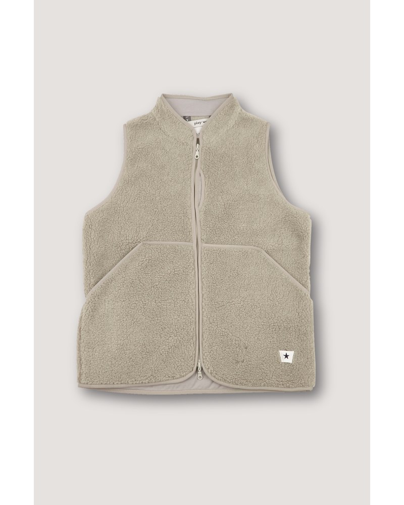 Sounder Himalayas Gilet in grey Italian polar fleece