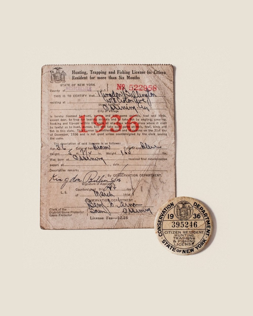 Gumtree Golf & Nature Club Vintage New York State Outdoor License Ball Markers &middot; view 4 of 4