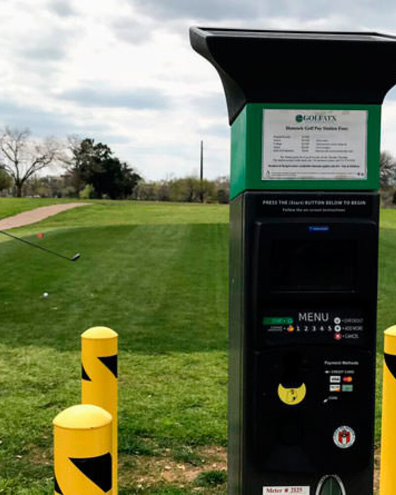 Pay station at Hancock Golf Course, Austin