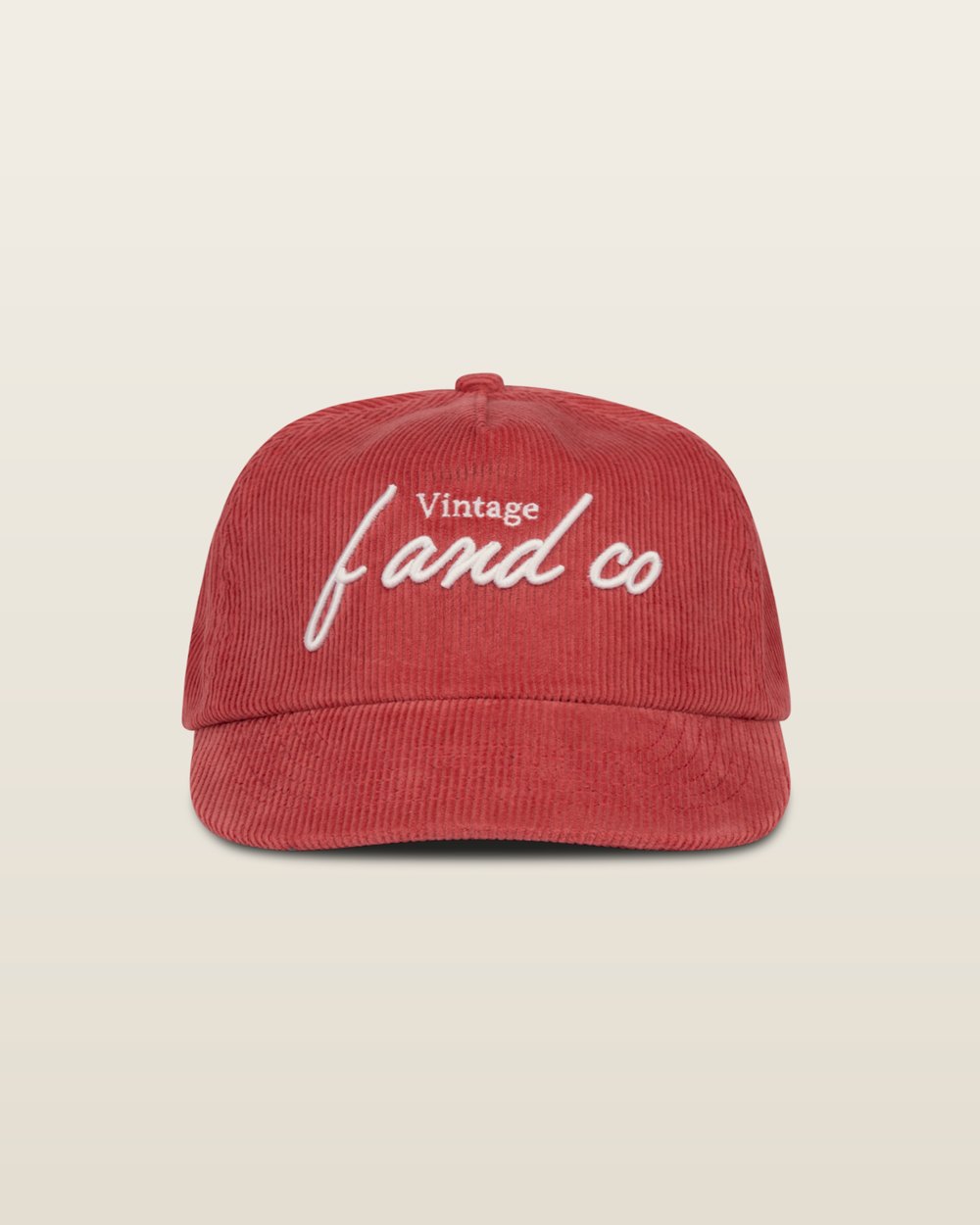 F AND CO. Vintage Cord Cap, Red · view 1 of 3