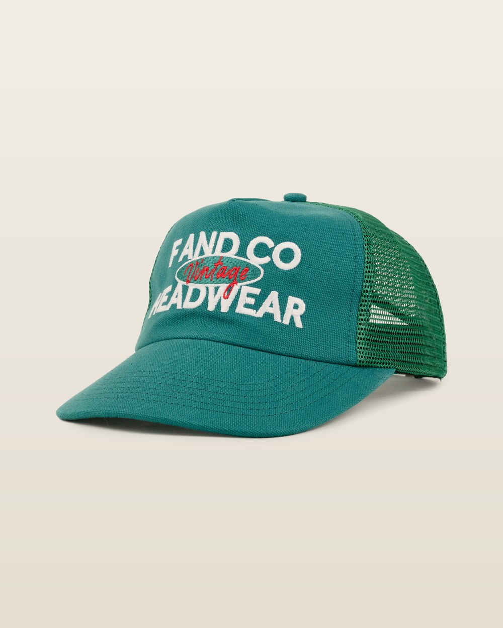 F AND CO. Vintage Trucker Cap, Washed Sea Green · view 1 of 4