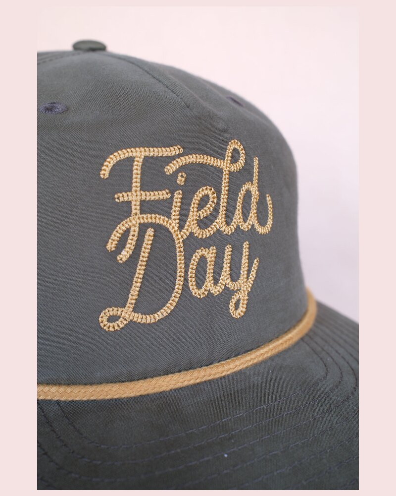 Field Day Sporting Co. Signature Rope Hat - Loden/Gold golf hat