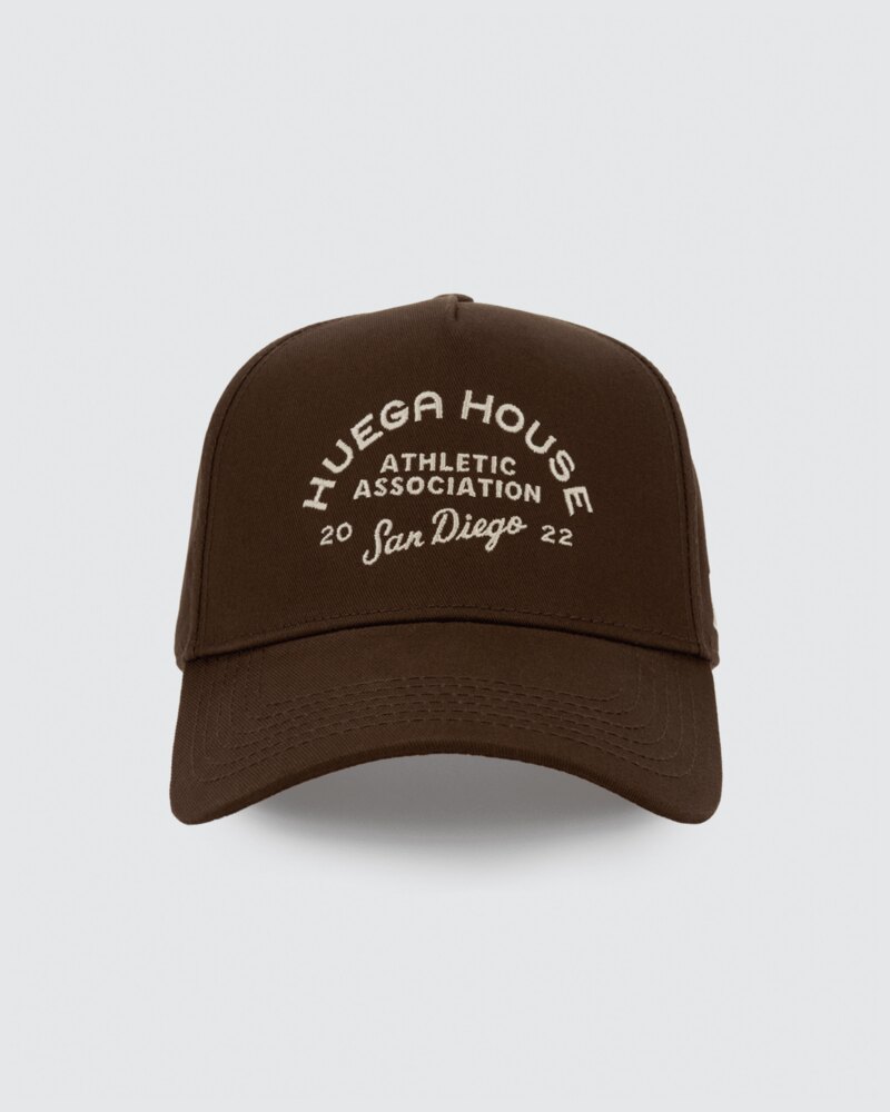 Huega House Athletic Association Hat | Brown golf hat