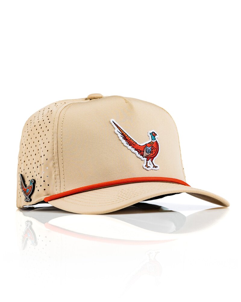 Pins & Aces Perforated Rope Hat - Pheasant golf hat