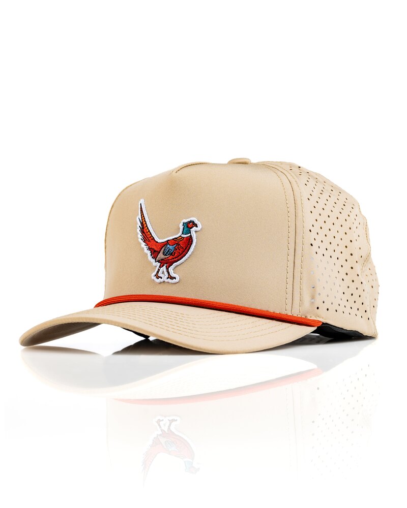 Pins & Aces Perforated Rope Hat - Pheasant golf hat
