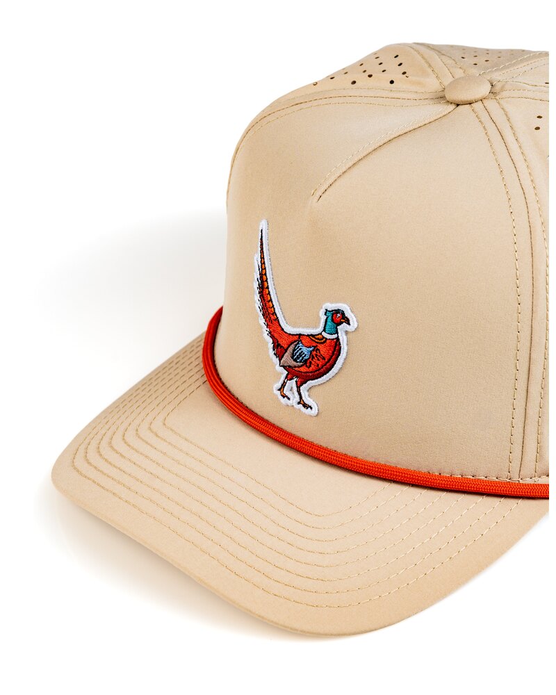 Pins & Aces Perforated Rope Hat - Pheasant golf hat