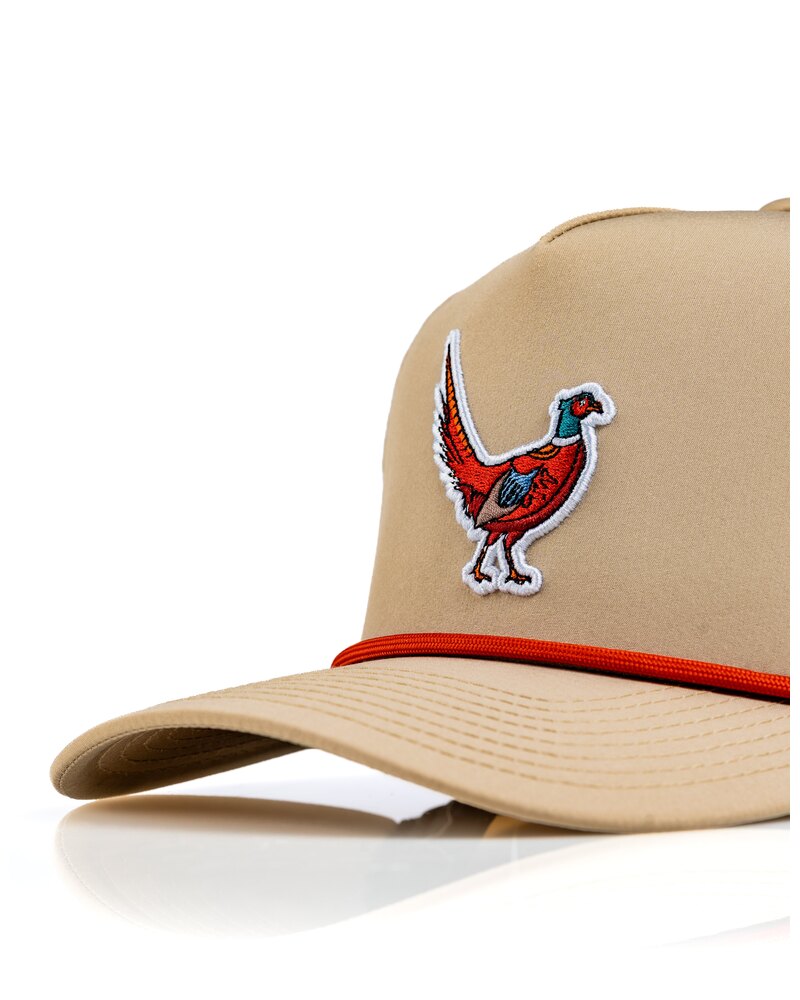 Pins & Aces Perforated Rope Hat - Pheasant golf hat