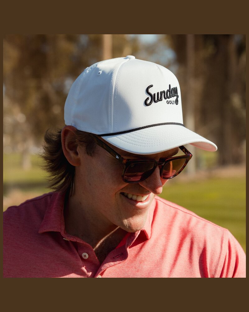 Sunday Golf Sunday Golf Rope Hat | White & black golf hat