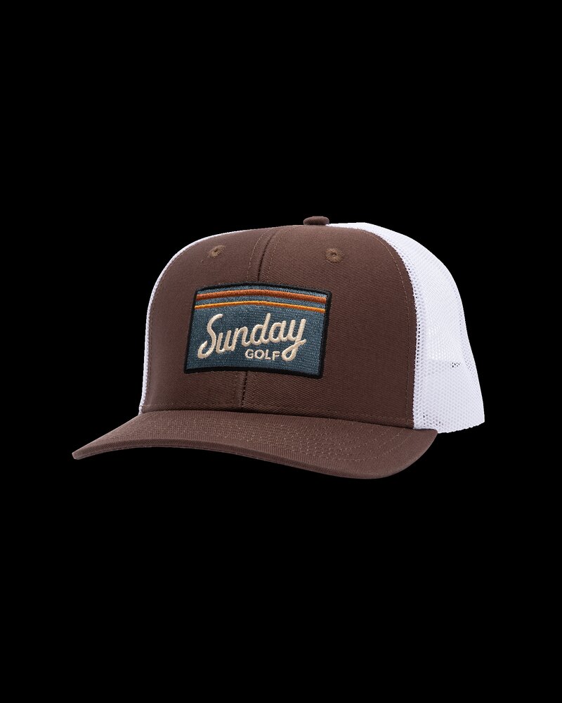 Sunday Golf Trucker Golf Hat | Brown golf hat