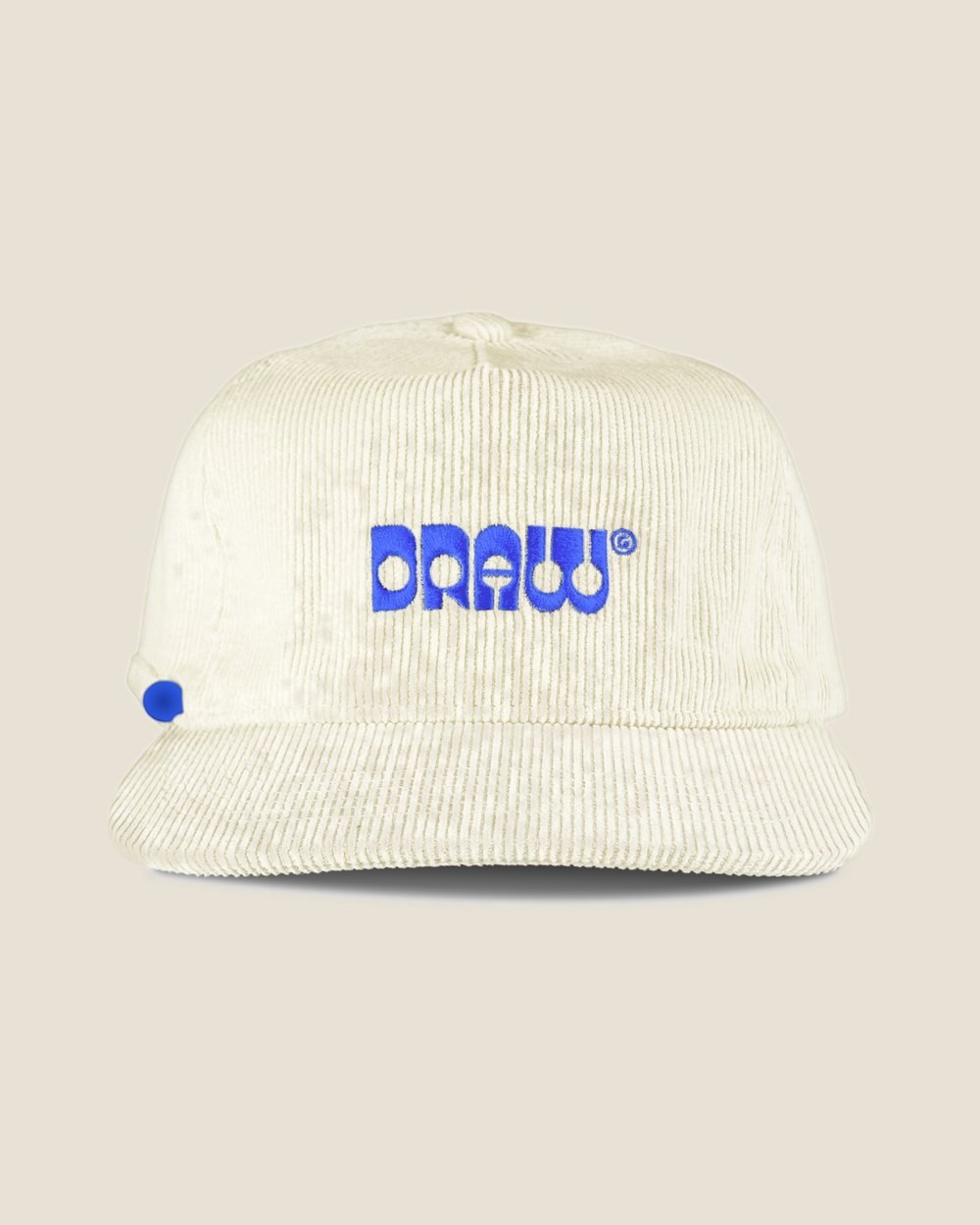 Draw Unstructured Corduroy Cap, 3 colors in off-white