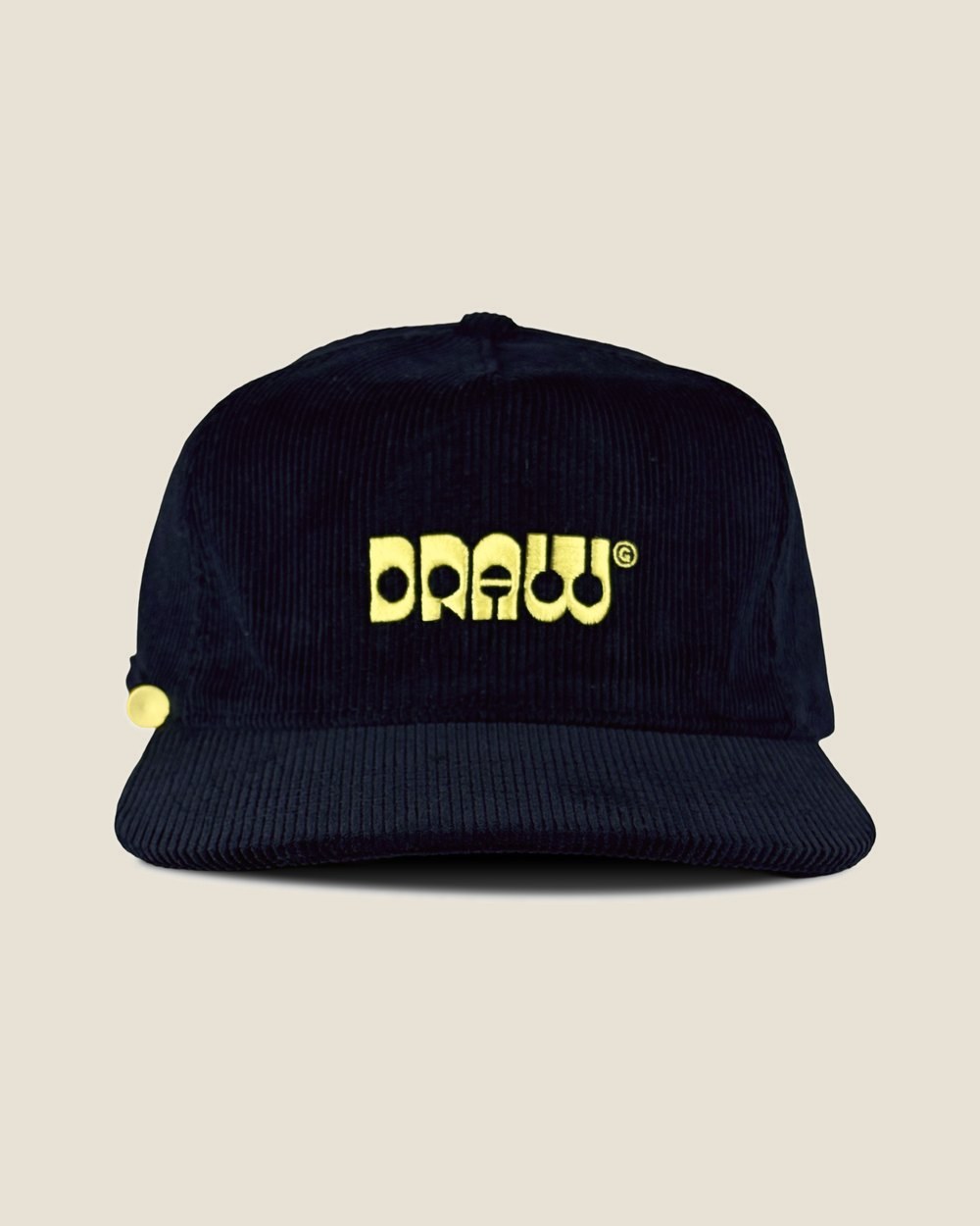 Draw Unstructured Corduroy Cap, 3 colors in deep navy