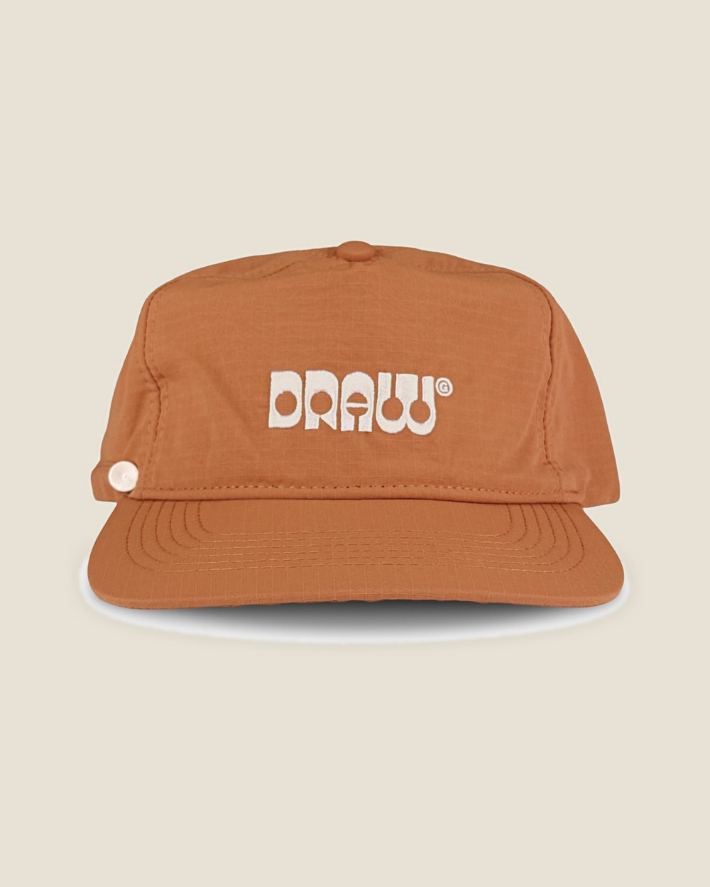 Draw Unstructured Ripstop Cap, 6 colors in copper orange