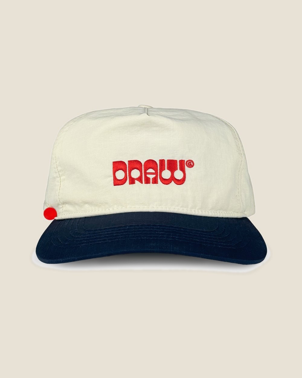 Draw Unstructured Ripstop Cap, 6 colors in off-white and midnight navy