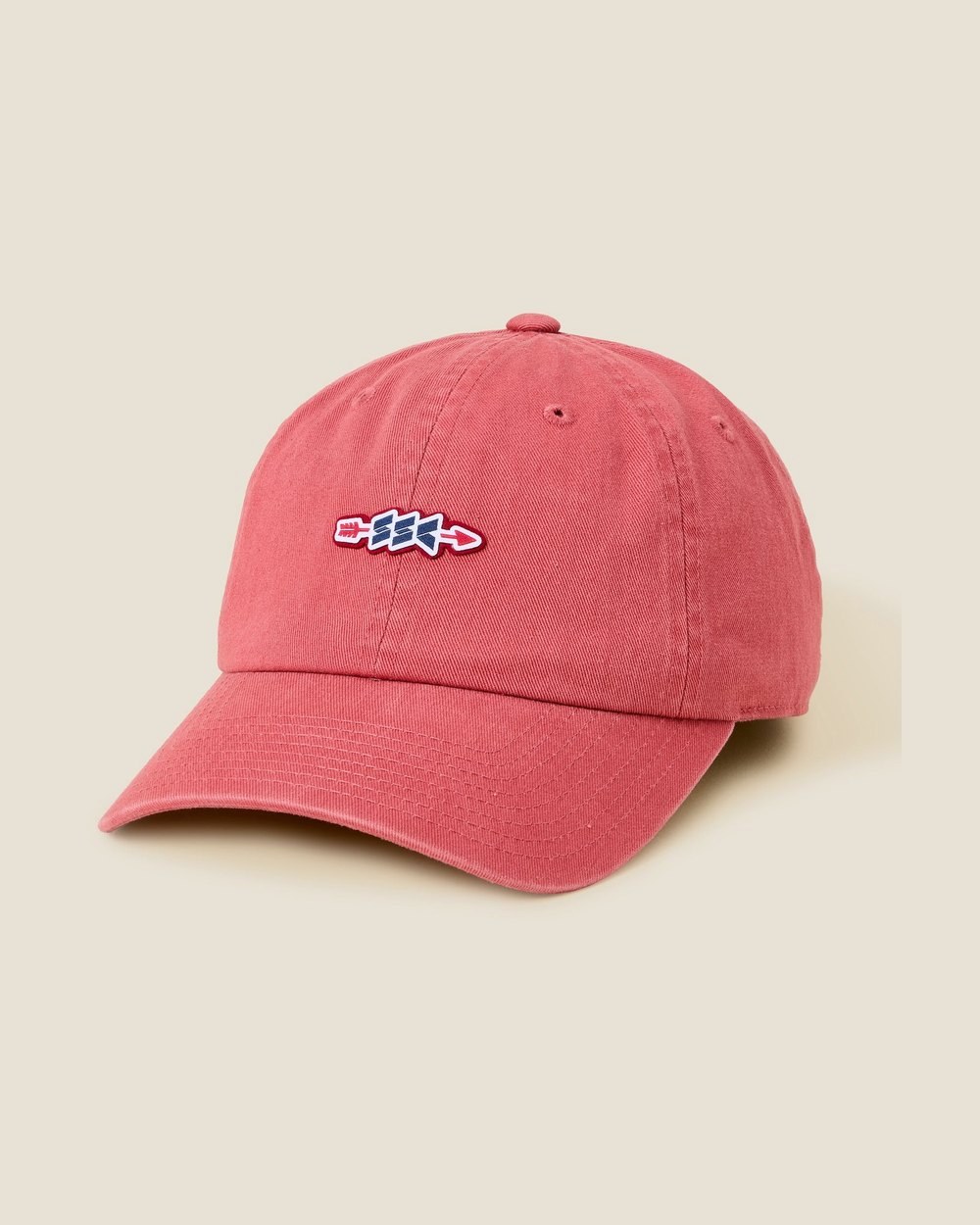 Sugarloaf Social Club SSC Arrow Cotton Cap, 4 colors in nantucket red