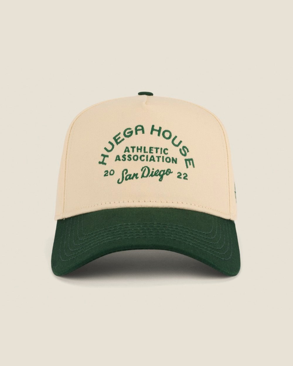 Huega House Athletic Association Hat, 5 colors in green and natural