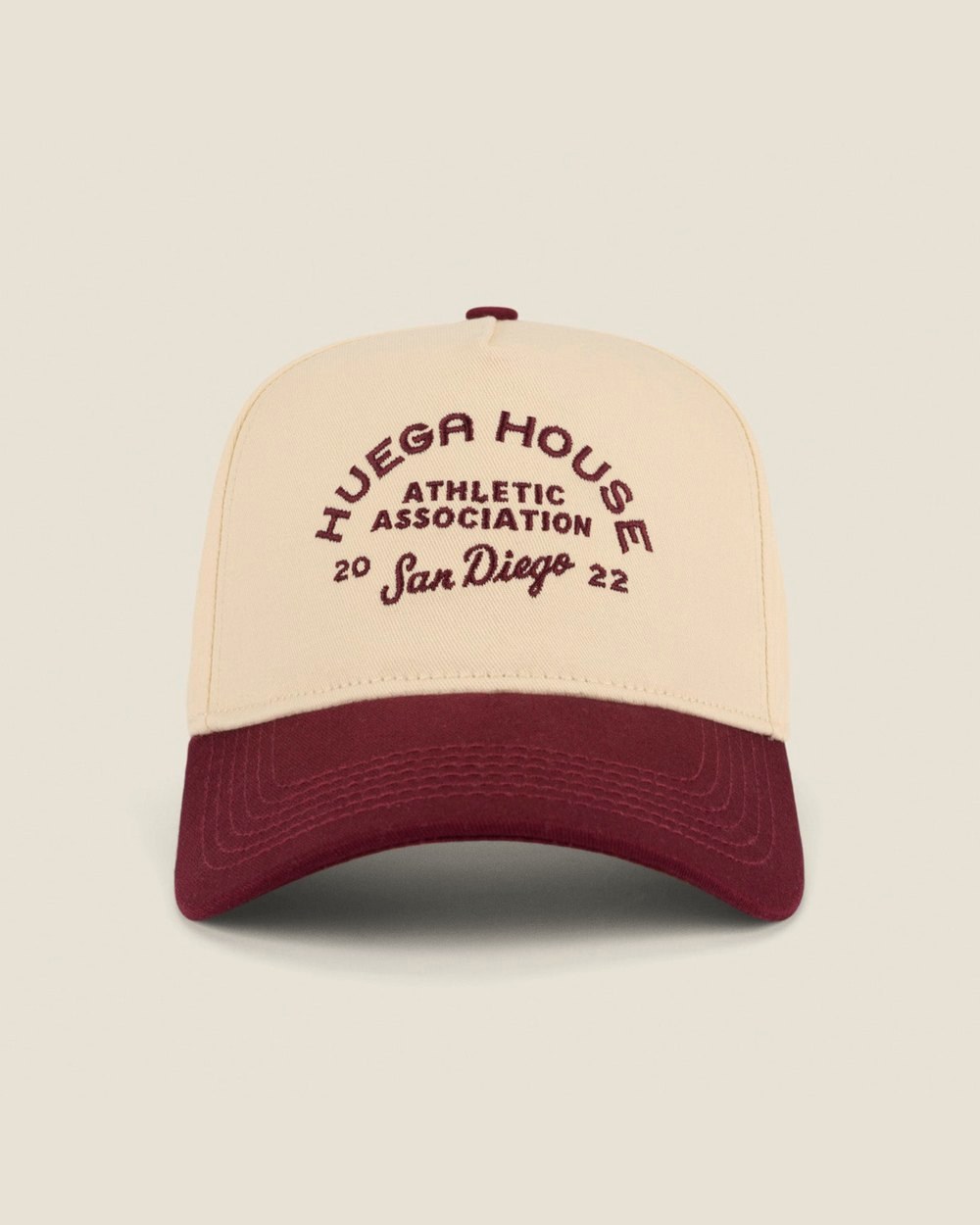 Huega House Athletic Association Hat, 5 colors in maroon and natural