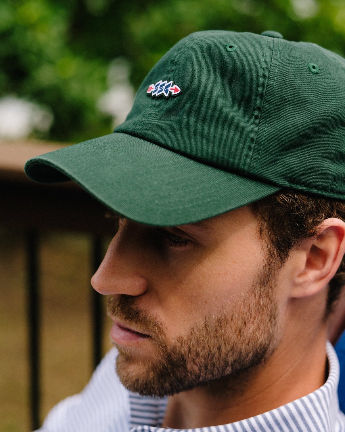 The Cotton SSC Arrow Cap from Sugarloaf Social Club, worn