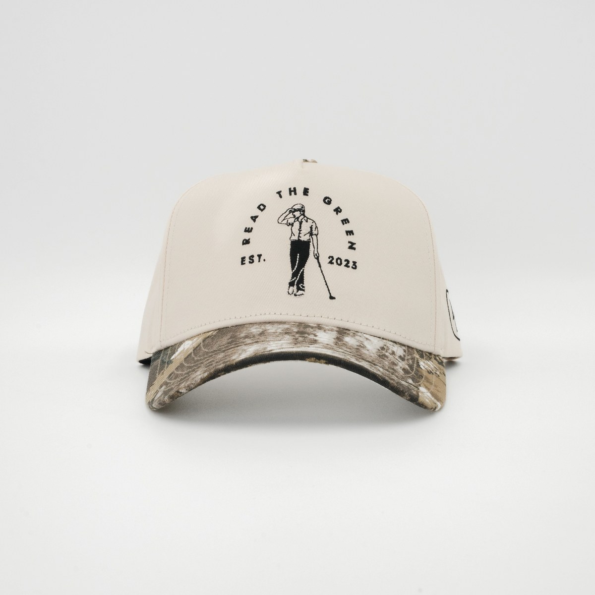 Read The Green Founder’s Cap, Natural & Camo golf hat