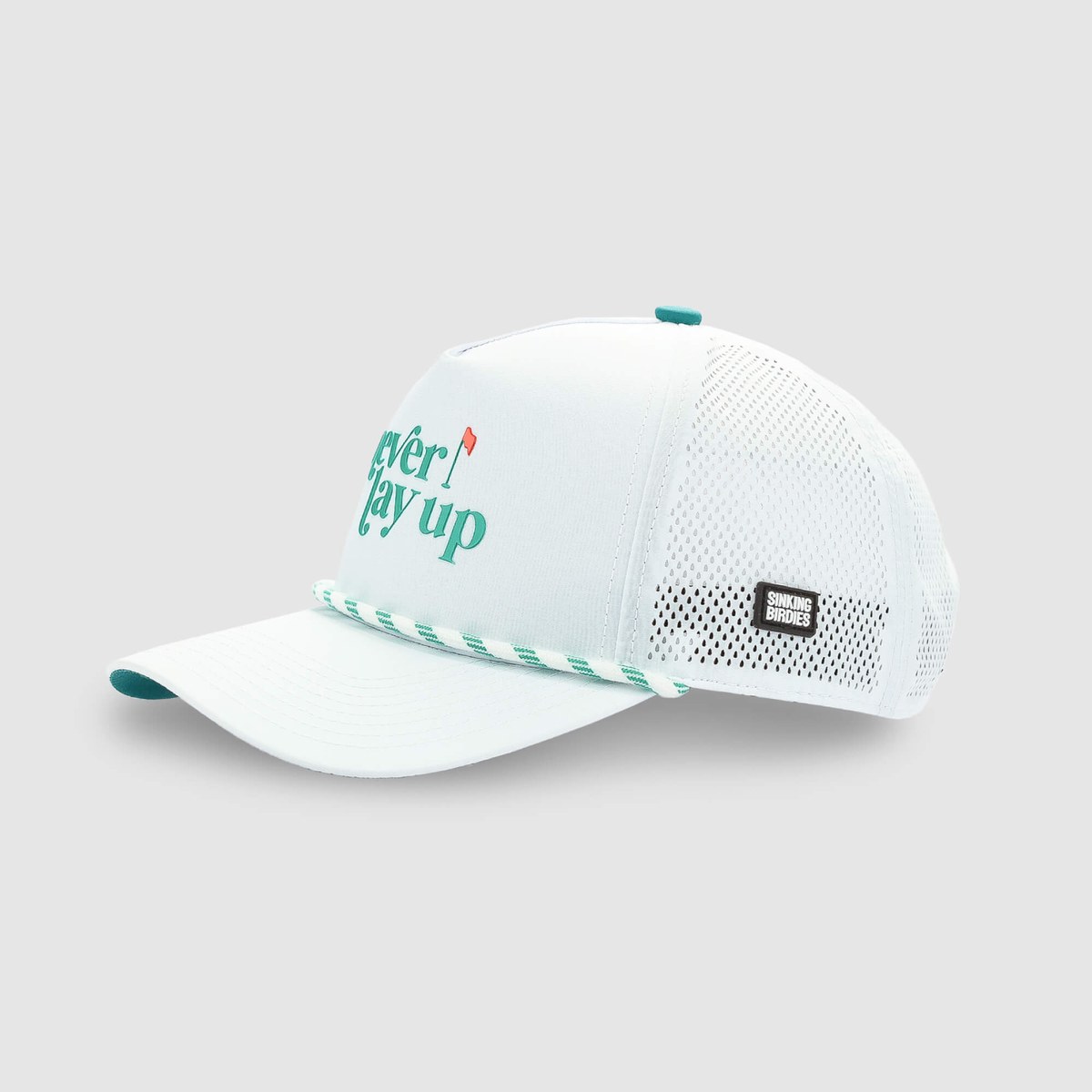 Sinking Birdies Never Lay Up Rope Hat golf hat