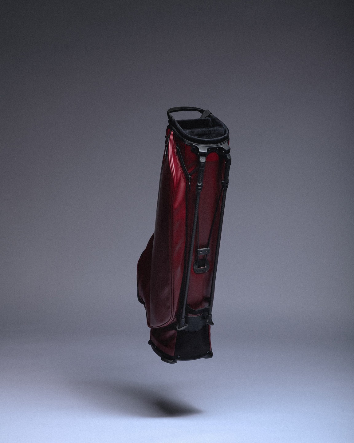 Hiroki Oriental Stand Bag &mdash; Maroon Red &middot; view 4 of 4