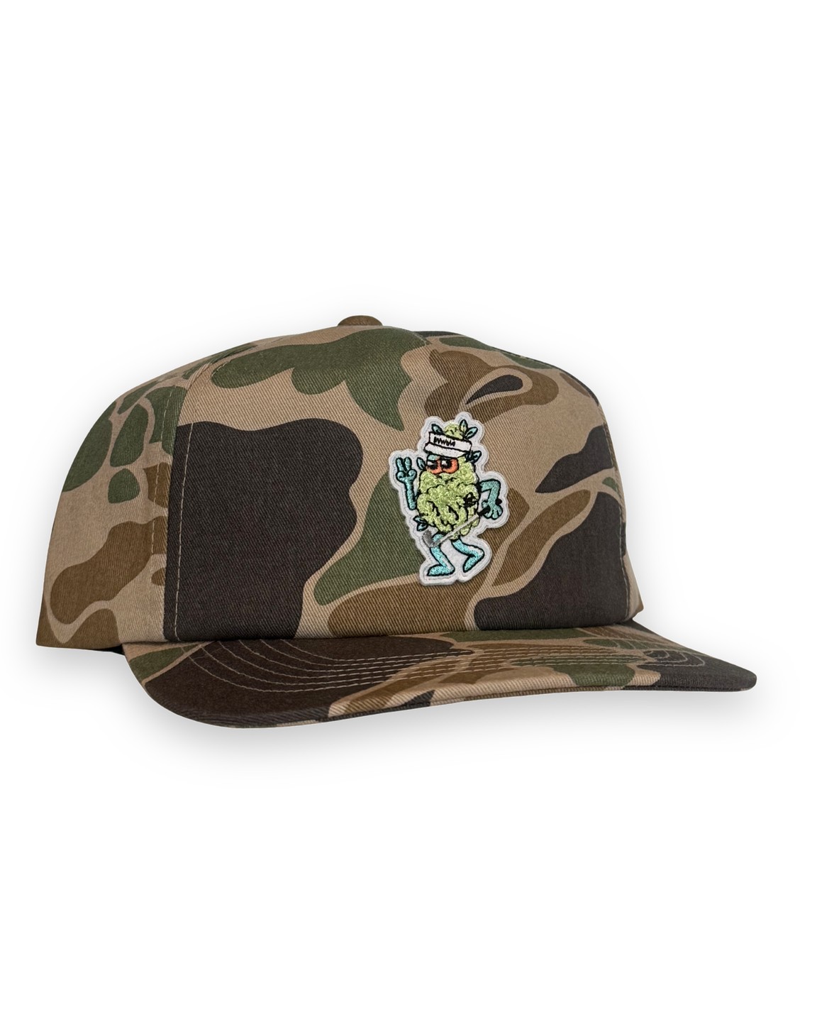 Duck camo snapback cap with Bud chenille patch &middot; view 1 of 2
