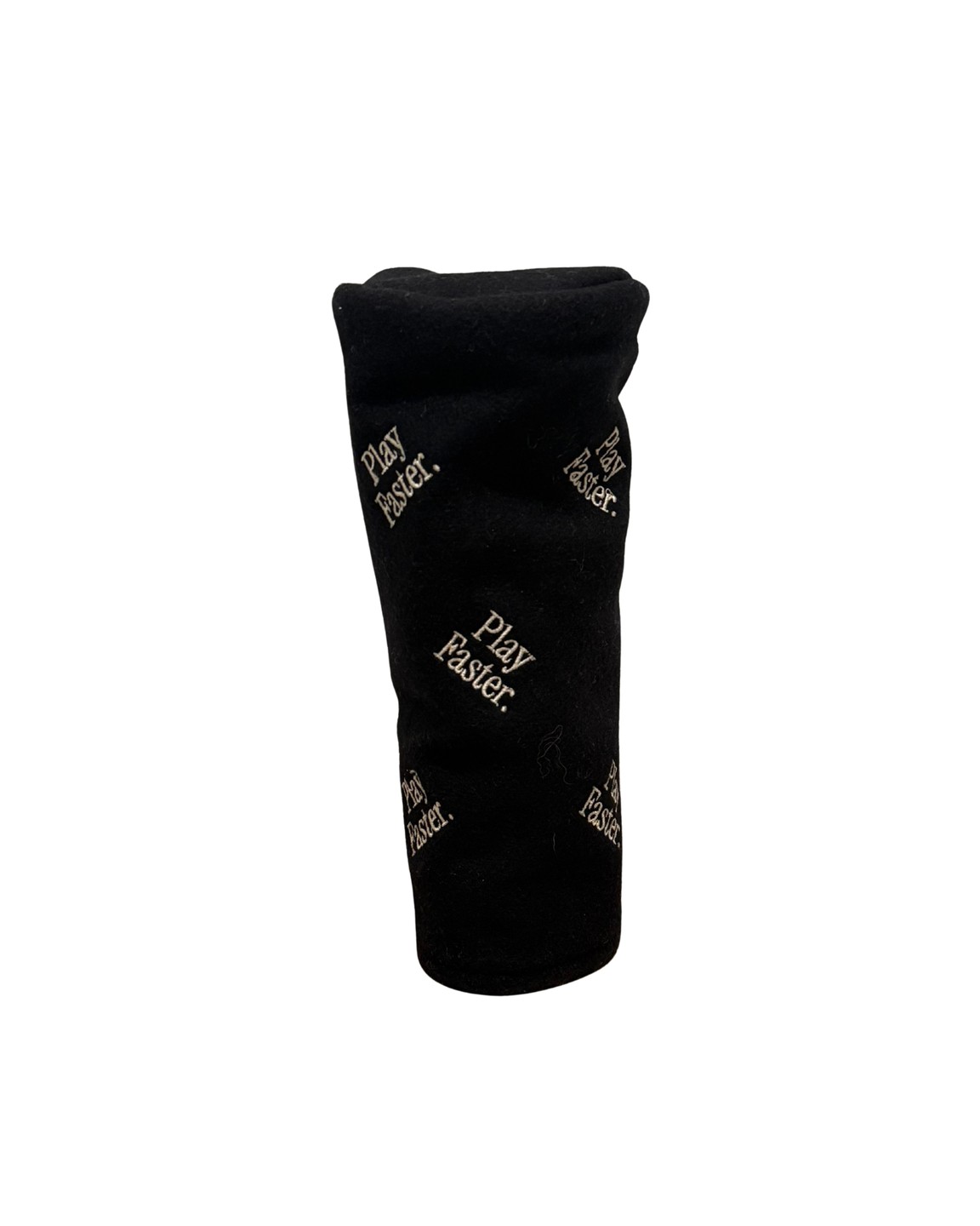 Black wool fairway wood cover with Play Faster lettering by Hidden Links Society &middot; view 2 of 2