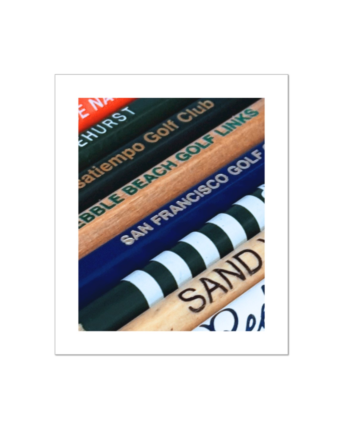 Score Keepers art print of golf pencils and scorecards by Hidden Links Society