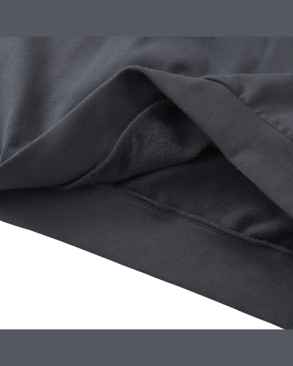 Charcoal heavyweight fleece polo sweatshirt by Hidden Links Society &middot; view 4 of 4