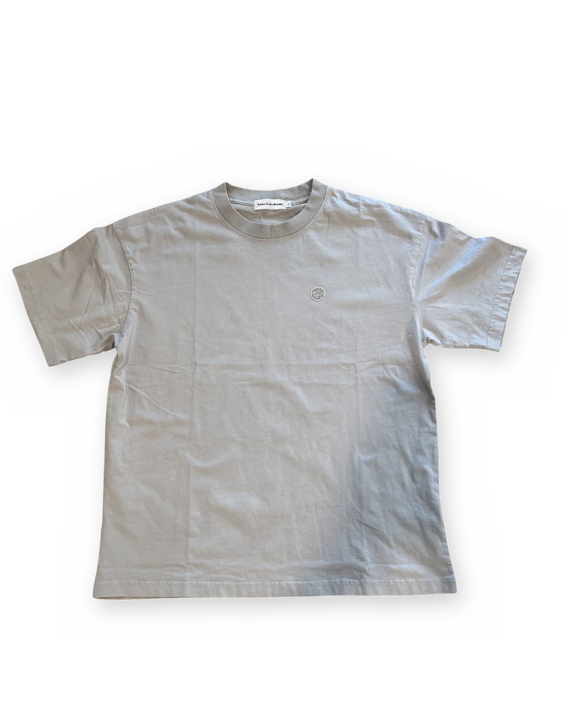 Light grey cotton tee with tonal chest patch by Hidden Links Society &middot; view 1 of 3