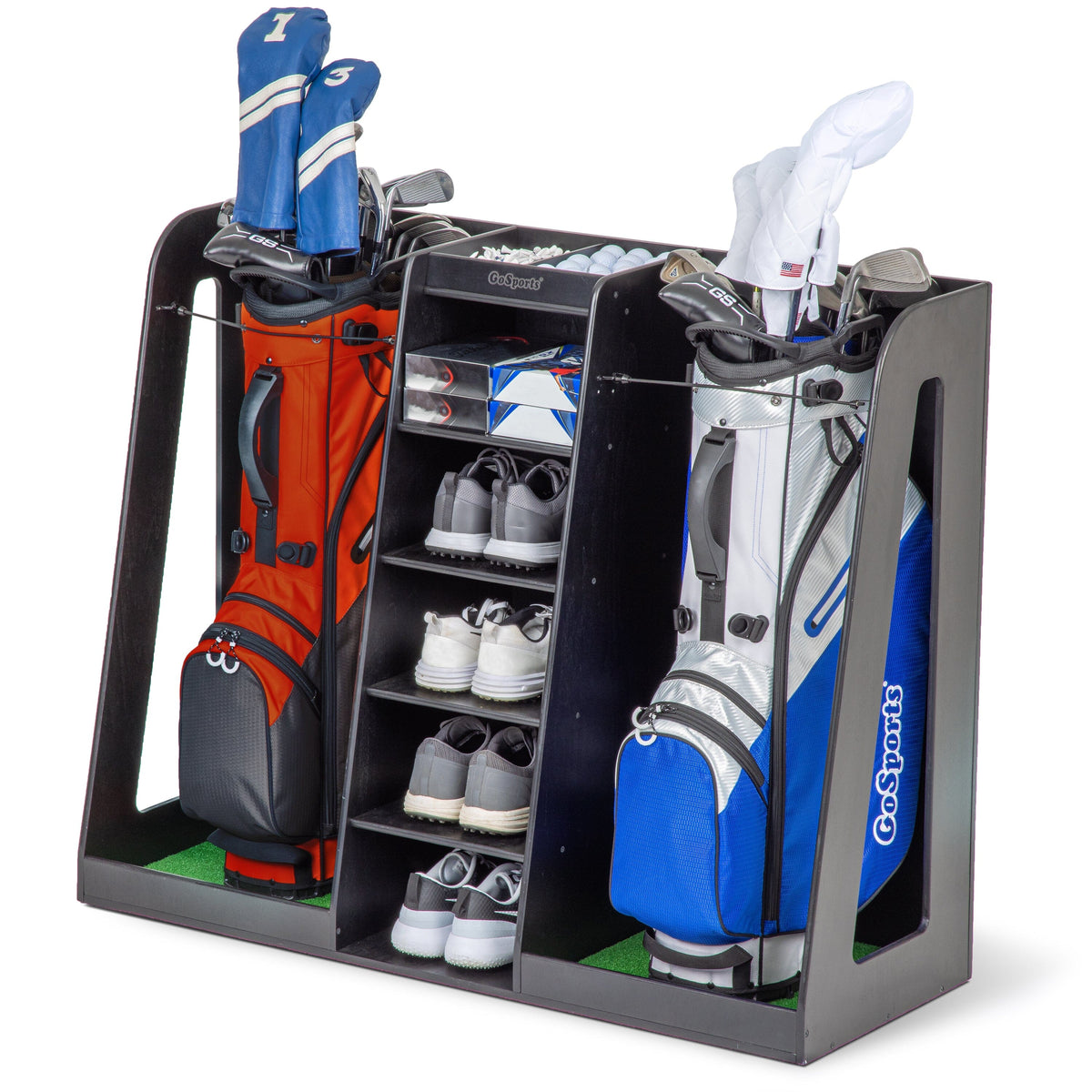 GoSports Double Wooden Bag Organizer
