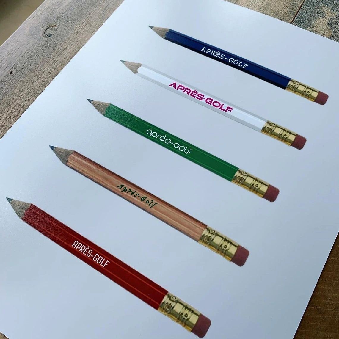Après-Golf Pencils Poster Art (11"x14") &middot; view 2 of 4