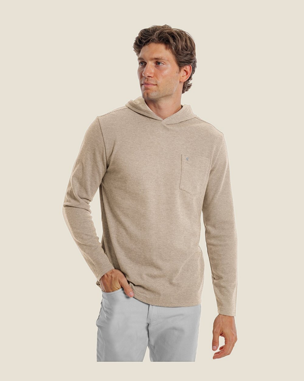Criquet Chill-Knit Hoodie, Stone &middot; view 1 of 5