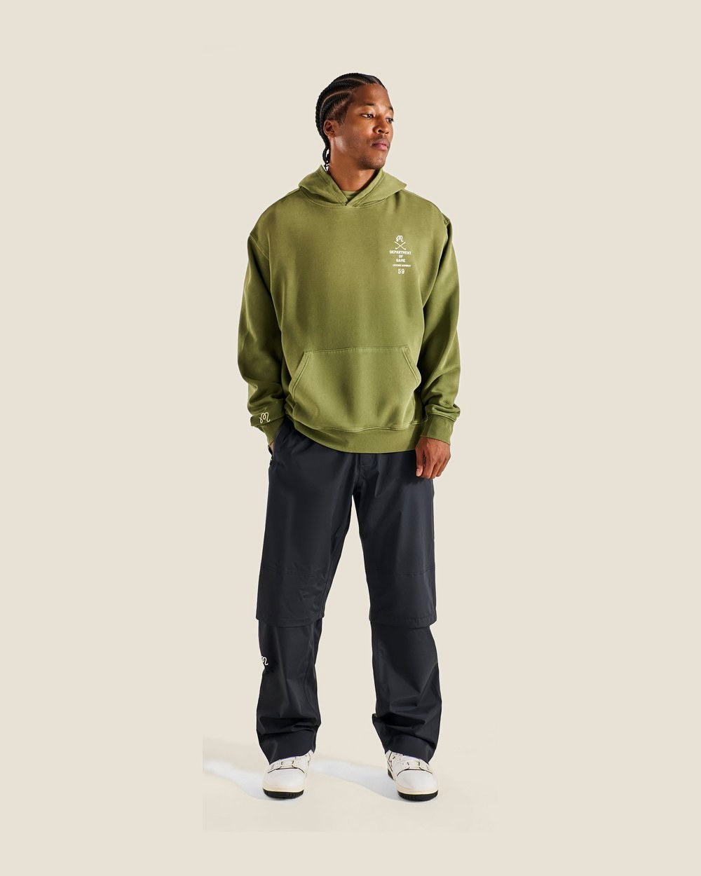 Malbon Golf Fesque Department of Game Hoodie, Sunfaded Olive &middot; view 2 of 5