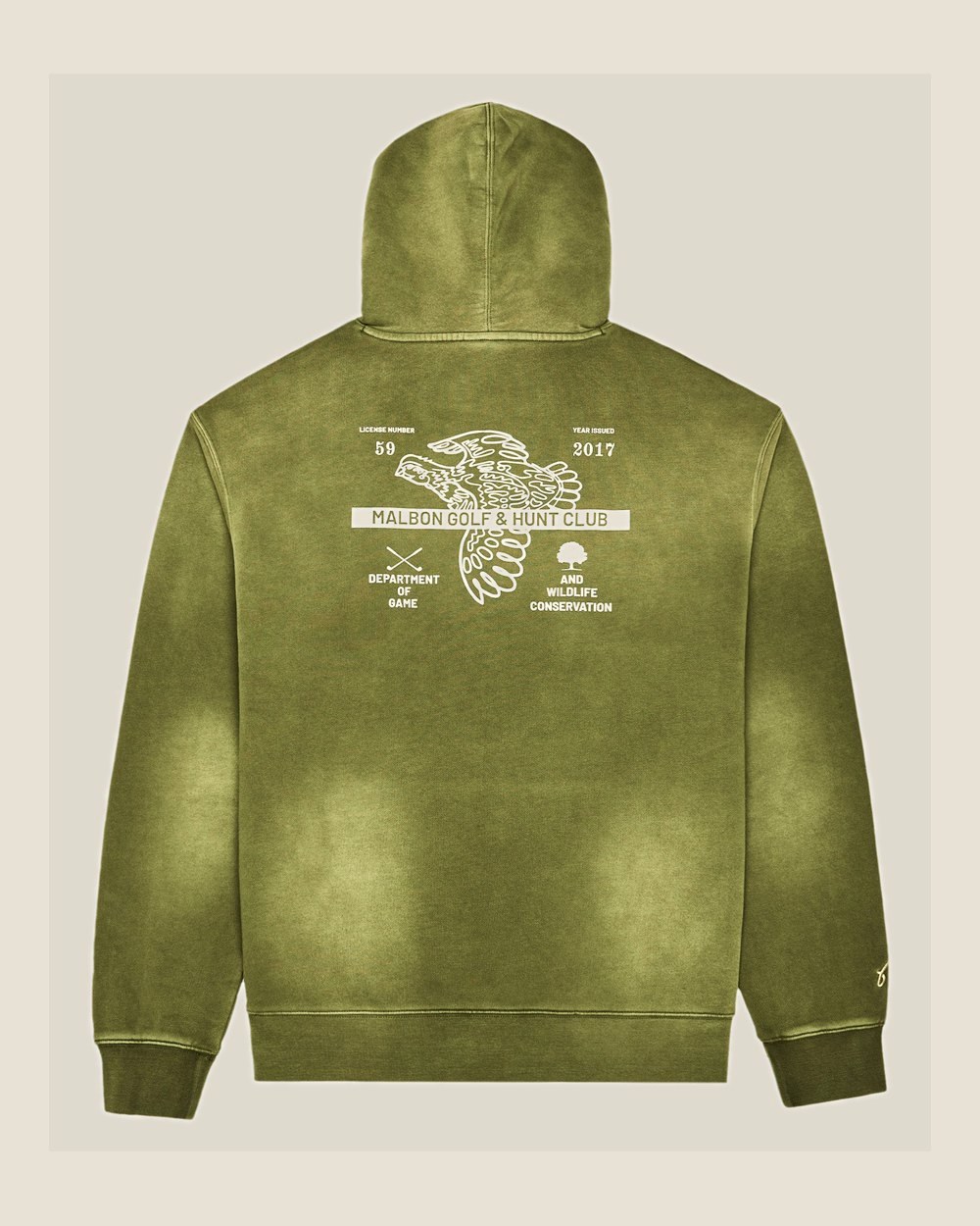 Malbon Golf Fesque Department of Game Hoodie, Sunfaded Olive &middot; view 3 of 5