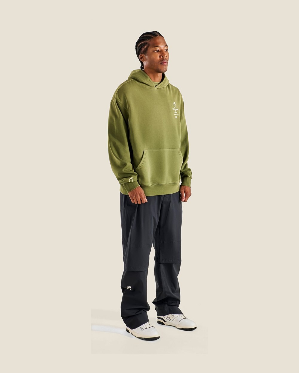 Malbon Golf Fesque Department of Game Hoodie, Sunfaded Olive &middot; view 4 of 5