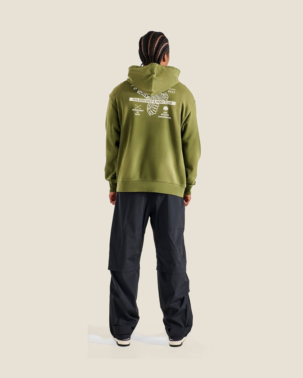 Malbon Golf Fesque Department of Game Hoodie, Sunfaded Olive &middot; view 5 of 5