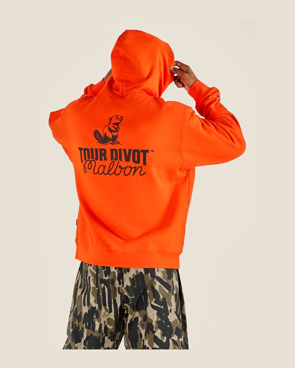 Malbon Golf Fesque Tour Divot Camo Hoodie, Flame &middot; view 2 of 4