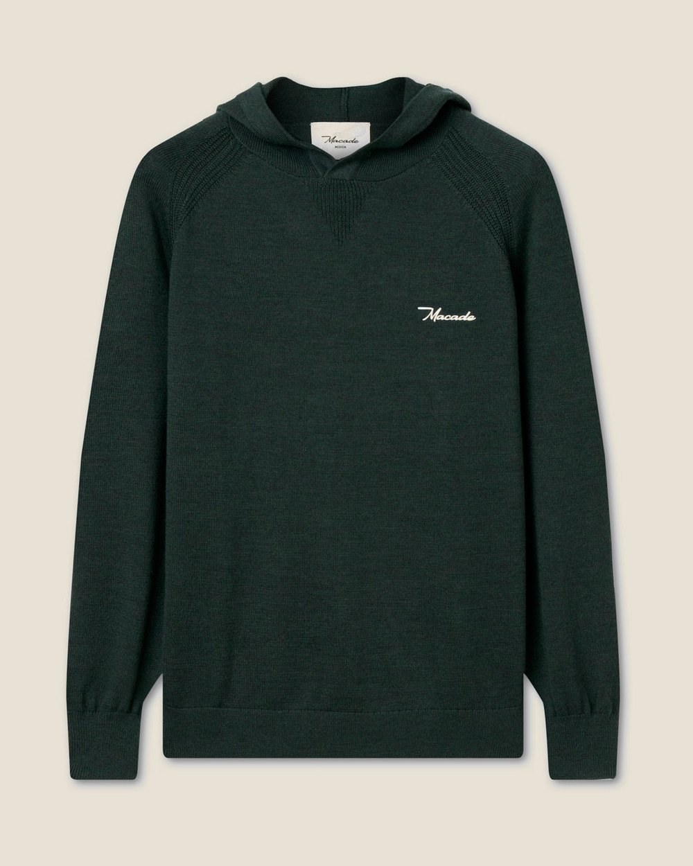 Macade Golf Flow Light Knit Hoodie, Pine &middot; view 2 of 3