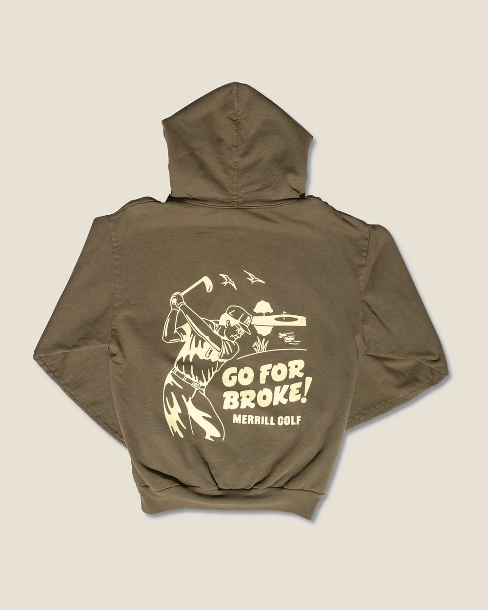 Merrill Golf Go For Broke Hoodie, Olive &middot; view 2 of 2