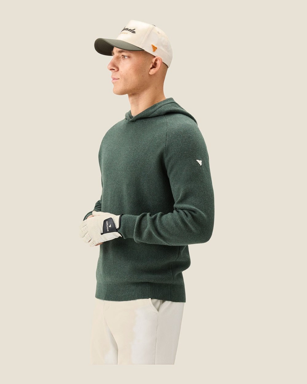Macade Golf Cashmere Tech Knit Hoodie, Pine Green &middot; view 4 of 4