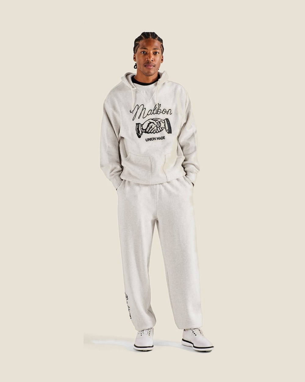 Malbon Golf Union Made Hoodie, Heather Oatmeal &middot; view 2 of 5